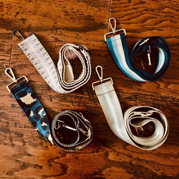 Purse Guitar Strap Crossbody/Shoulder Replacement Strap for Handbag - Set of 4 - Picture 1 of 13